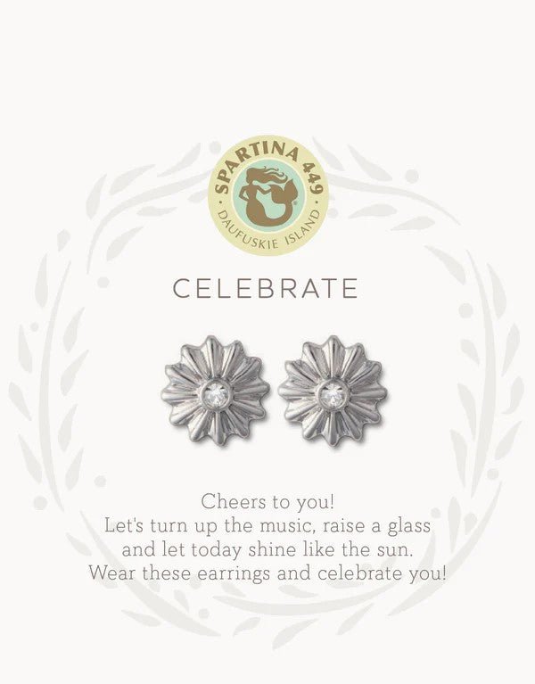 Spartina 449 - Sea La Vie Stud Earrings - Celebrate/Sunburst Silver - Helen of New York