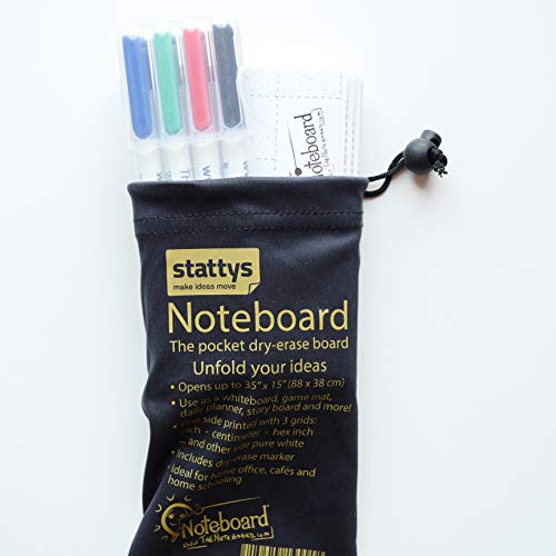 Stattys - Noteboard Foldable Pocket-Size Dry-Erase Whiteboard - Helen of New York